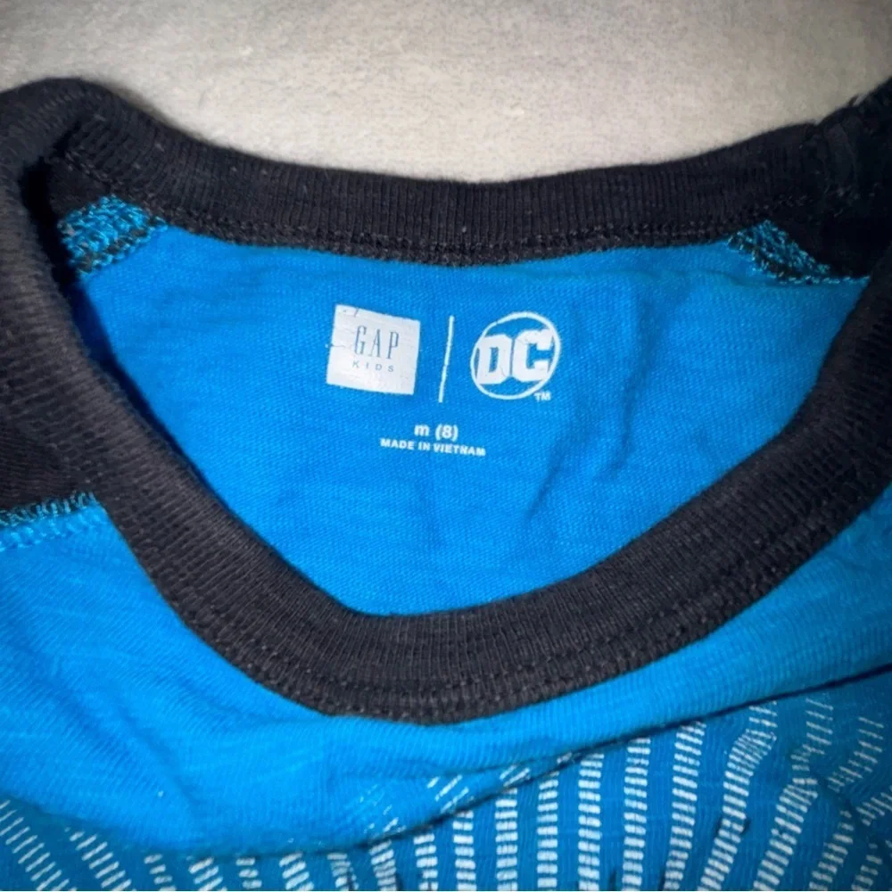 GAP Blue and Black Justice League Long Sleeve Tee